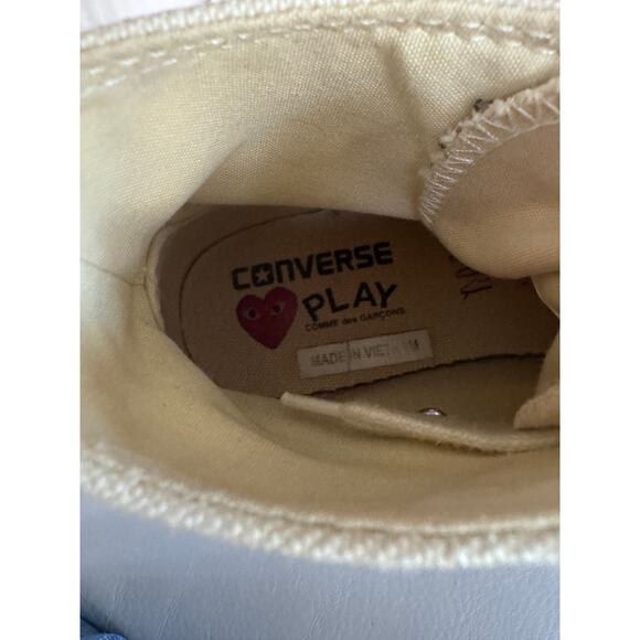 Converse Comme de Garcons Men's 6 Play x Chuck 70 High Milk Sneaker - Picture 7 of 9